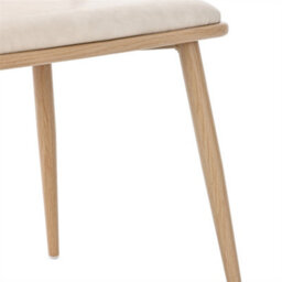 Abrihome Set Of 2 Beige Retro Dining Chairs, Pu Seat & Woven Rattan Backrest With Bamboo Frame, For Kitchen, Cafe Or Living Room - thumbnail 6