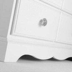 Statement Furniture Romance True White 3 Over 4 Chest Of Drawers With Crystal Handles - thumbnail 7