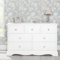 Statement Furniture Romance True White 3 Over 4 Chest Of Drawers With Crystal Handles - thumbnail 3
