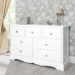 Statement Furniture Romance True White 3 Over 4 Chest Of Drawers With Crystal Handles - thumbnail 4