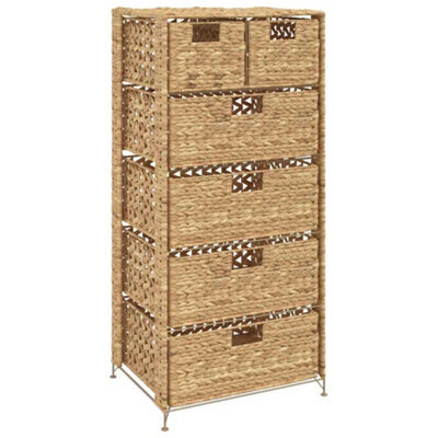 Vidaxl Storage Unit With 6 Baskets 47X37X100 Cm Water Hyacinth - image 1