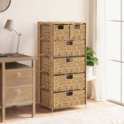Vidaxl Storage Unit With 6 Baskets 47X37X100 Cm Water Hyacinth - thumbnail 2