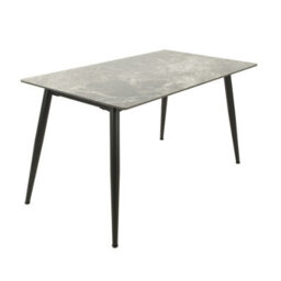 Urbn-Living Urbnliving 120Cm Width Armani Grey Modern 4 Seater Ceramic Square Shape Top Kitchen & Dining Room Table - thumbnail 2