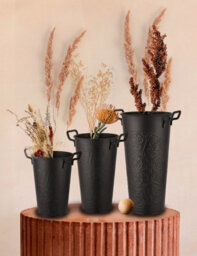 Rozi Black Vase - 30 Cm (H) X 29 Cm (W) X 22 Cm (D) - thumbnail 2