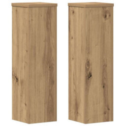 Walplus Plant Stand 2Pcs Artisan Oak 17X17X60 Cm Engineered Wood - thumbnail 2