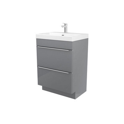 GoodHome Imandra Grey Freestanding Vanity Unit & Basin Set - Includes Mila Basin (W)604mm - image 1