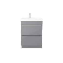 GoodHome Imandra Grey Freestanding Vanity Unit & Basin Set - Includes Mila Basin (W)604mm - thumbnail 2
