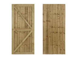 Arbor Garden Solutions Featheredge Wooden Garden And Side Gate, Fully Framed And Capped (V2)(H-1800, W-1325, Natural (Light Green) Finish) - thumbnail 2