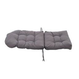 Garden Chair Cushion Seat Pad Outdoor Lounger High Back Tie On Chair Cushions Light Grey 125Cm - thumbnail 3