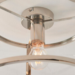Anson Lighting Hopton Flush Light Finished In Bright Nickel Plate And Clear Glass - thumbnail 7