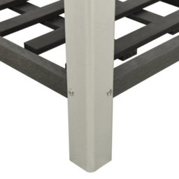 Berkfield Garden Raised Bed With Shelf 50X50X90 Cm Wpc Grey - thumbnail 4