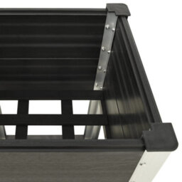 Berkfield Garden Raised Bed With Shelf 50X50X90 Cm Wpc Grey - thumbnail 3