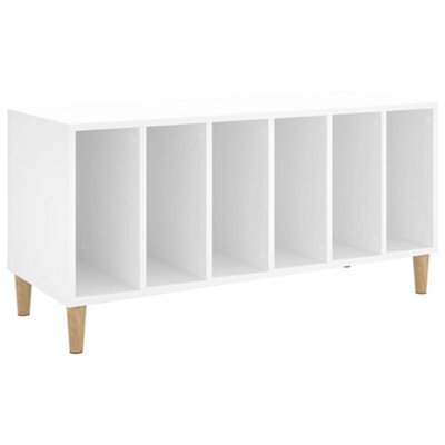 Berkfield Classic Record Cabinet White 100X38X48 Cm Engineered Wood