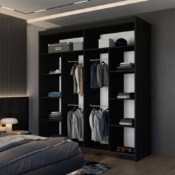 Sliding Wardrobes 4 u LTD Modern Sliding Wardrobe With Led Light, Mirror & Oak Trim - 150Cm/203Cm - thumbnail 2