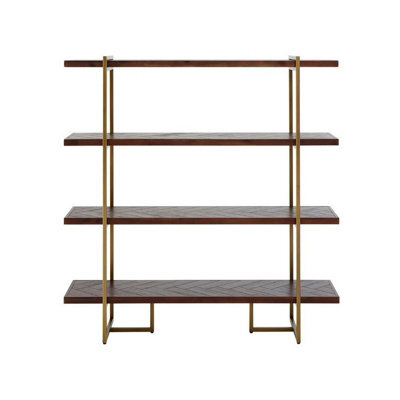 Buttercup Farm Brando Four Tier Bookcase - Metal - L40 X W140 X H145 Cm - Brown - image 1