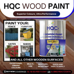 Hqc Wood Paint - Weatherproof For Fences, Gates, Sheds & Furniture - Light Beige - 20L - thumbnail 4