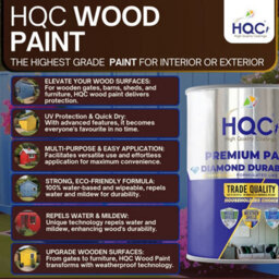 Hqc Wood Paint - Weatherproof For Fences, Gates, Sheds & Furniture - Light Beige - 20L - thumbnail 5
