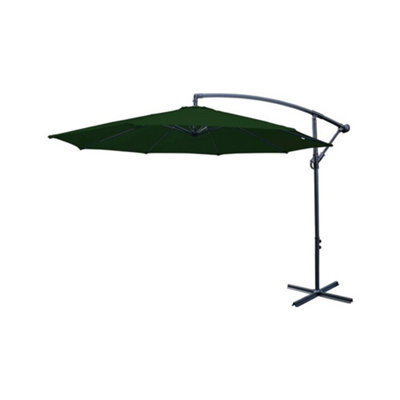 Signature Weave 3 X 3M Square Cantilever Parasol Sun Shade Umbrella Green Canopy - image 1