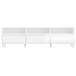 Berkfield Sturdy Tv Cabinet High Gloss White 150X30X44.5 Cm Engineered Wood - thumbnail 5