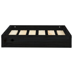 Berkfield Dog Bed Black 51.5X44X9 Cm Solid Wood Pine - thumbnail 3