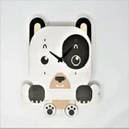 Wooden Animal Hand Crafted Cartoon Swinging Dog Wall Clock - thumbnail 1