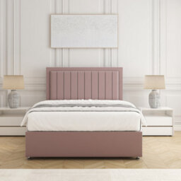 Bsspoke Zarah Divan Bed Set Pink Plush 2 Drawers Same Side & Orthopaedic Mattress & 24Inch Headboard In 3Ft 4Ft 4Ft6 5Ft 6Ft - thumbnail 2