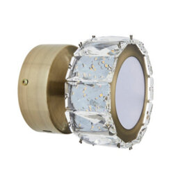 Pagazzi Lighting Pagazzi Dilan Antique Brass & Crystal Led Wall Light - thumbnail 4