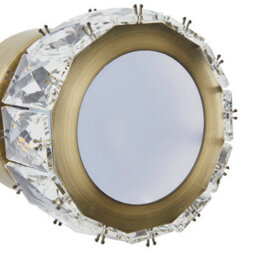 Pagazzi Lighting Pagazzi Dilan Antique Brass & Crystal Led Wall Light - thumbnail 6