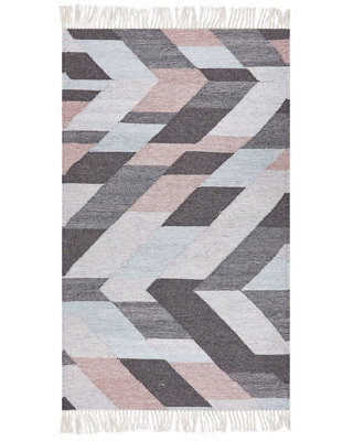 Wyld And Coco Handwoven Multicolour Jute-Cotton Area Rug 80 X 150 Cm With Tassels - Boho Style - image 1