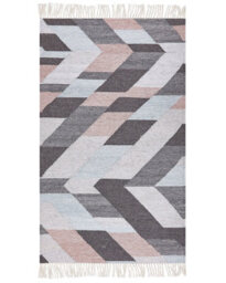 Wyld And Coco Handwoven Multicolour Jute-Cotton Area Rug 80 X 150 Cm With Tassels - Boho Style - thumbnail 1