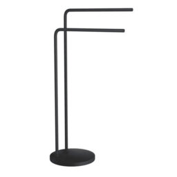 Beslagsboden Black Stainless Steel Double Towel Rail (H)80Cm X (W)40Cm Freestanding Bathroom Twin Towel Holder