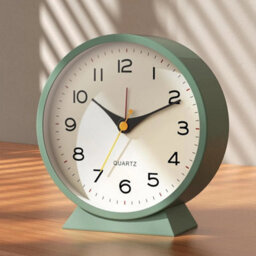 Quartz Alarm Clock With Night Light No Tick Snooze Silent Small Bedside Clock - thumbnail 1