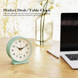 Quartz Alarm Clock With Night Light No Tick Snooze Silent Small Bedside Clock - thumbnail 4