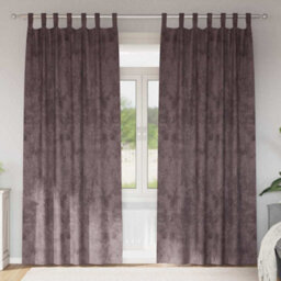 Berkfield Curtain With Curtains 2 Pcs Brown 245 X 140 Cm Velvet