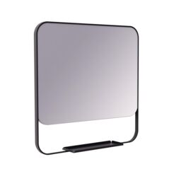 GoodHome Maza Matt Black Square Wall-Mounted Bathroom Mirror (H)60.5Cm (W)60.5Cm - thumbnail 4