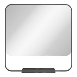 GoodHome Maza Matt Black Square Wall-Mounted Bathroom Mirror (H)60.5Cm (W)60.5Cm - thumbnail 2