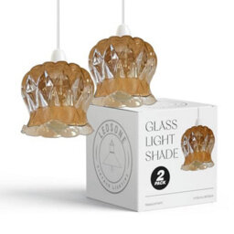 Modern Copper Glass Light Shade 12Cm, Lampshades For Ceiling Lights, Reducer Rings Pendant Light Shade - thumbnail 1