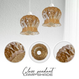 Modern Copper Glass Light Shade 12Cm, Lampshades For Ceiling Lights, Reducer Rings Pendant Light Shade - thumbnail 2