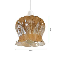Modern Copper Glass Light Shade 12Cm, Lampshades For Ceiling Lights, Reducer Rings Pendant Light Shade - thumbnail 4