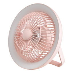 DAR Turbo Rechargeable Desk Fan With Lamp Pink Led - thumbnail 2