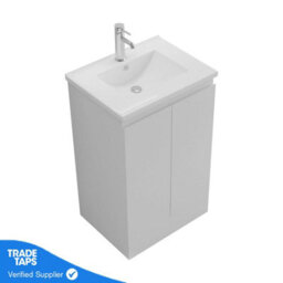GravaHaus 500mm Freestanding Bathroom Vanity Unit With Basin Chrome Square Tap & Waste - thumbnail 2