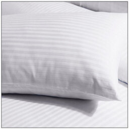 Neel Blue 300Tc White Satin Stripe Pillowcases With Zip Closure, 50Cm X 75Cm, Pack Of 2 - thumbnail 6