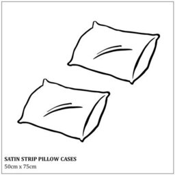 Neel Blue 300Tc White Satin Stripe Pillowcases With Zip Closure, 50Cm X 75Cm, Pack Of 2 - thumbnail 3