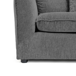 Abakus Direct Lucas Water Repellent Velvet Chenille Right Facing Corner Sofa In Dark Grey - thumbnail 7