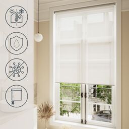GoodHome Badallo Corded Optic White Daylight & Thermal Roller Blind (W)160Cm (L)180Cm - thumbnail 8