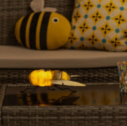 Solar Powered Bumble Bee Ornament Garden Fence Gate Wall Light Outdoor Lighting - thumbnail 2