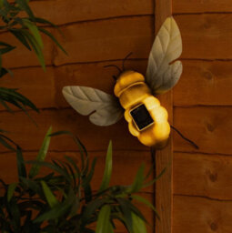 Solar Powered Bumble Bee Ornament Garden Fence Gate Wall Light Outdoor Lighting - thumbnail 3
