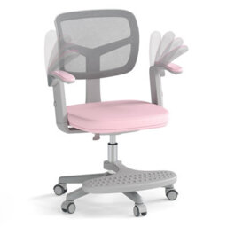 Gainoom Kids Pink Desk Chair Children Study Chair W/ Adjustable Height - thumbnail 1