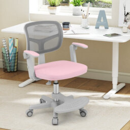 Gainoom Kids Pink Desk Chair Children Study Chair W/ Adjustable Height - thumbnail 3