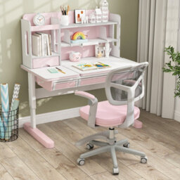 Gainoom Kids Pink Desk Chair Children Study Chair W/ Adjustable Height - thumbnail 6